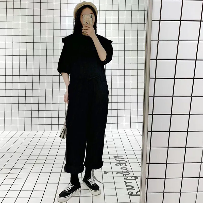 2024年夏 ファッション ワイドレッグパンツ カジュアル 多用途 ルーズ 通勤 ワークウェア トラウザーズ オリジナル シンプルデザイン レディースジャンプスーツ