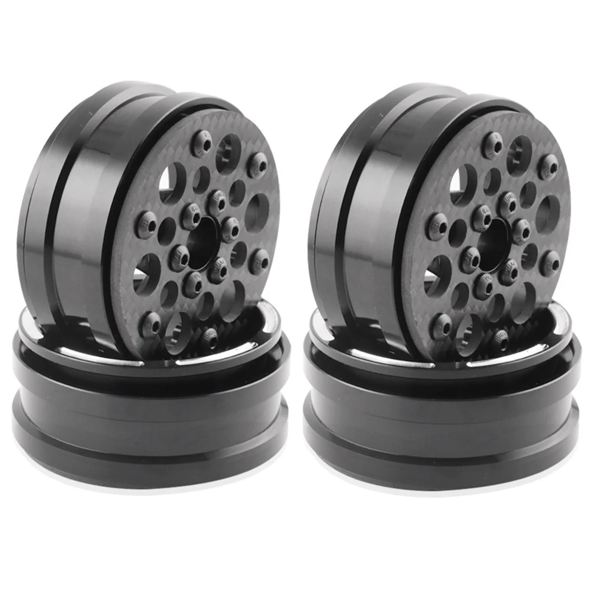 

IINBD-4Pcs Углеродное волокно 1,9-дюймовый обод колеса Beadlock Ступица E