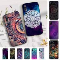 Blue Totem Mandala Flower Phone Case for Xiaomi mi 5 6 8 9 10 lite pro SE Mix 2s 3 F1 Max2 3