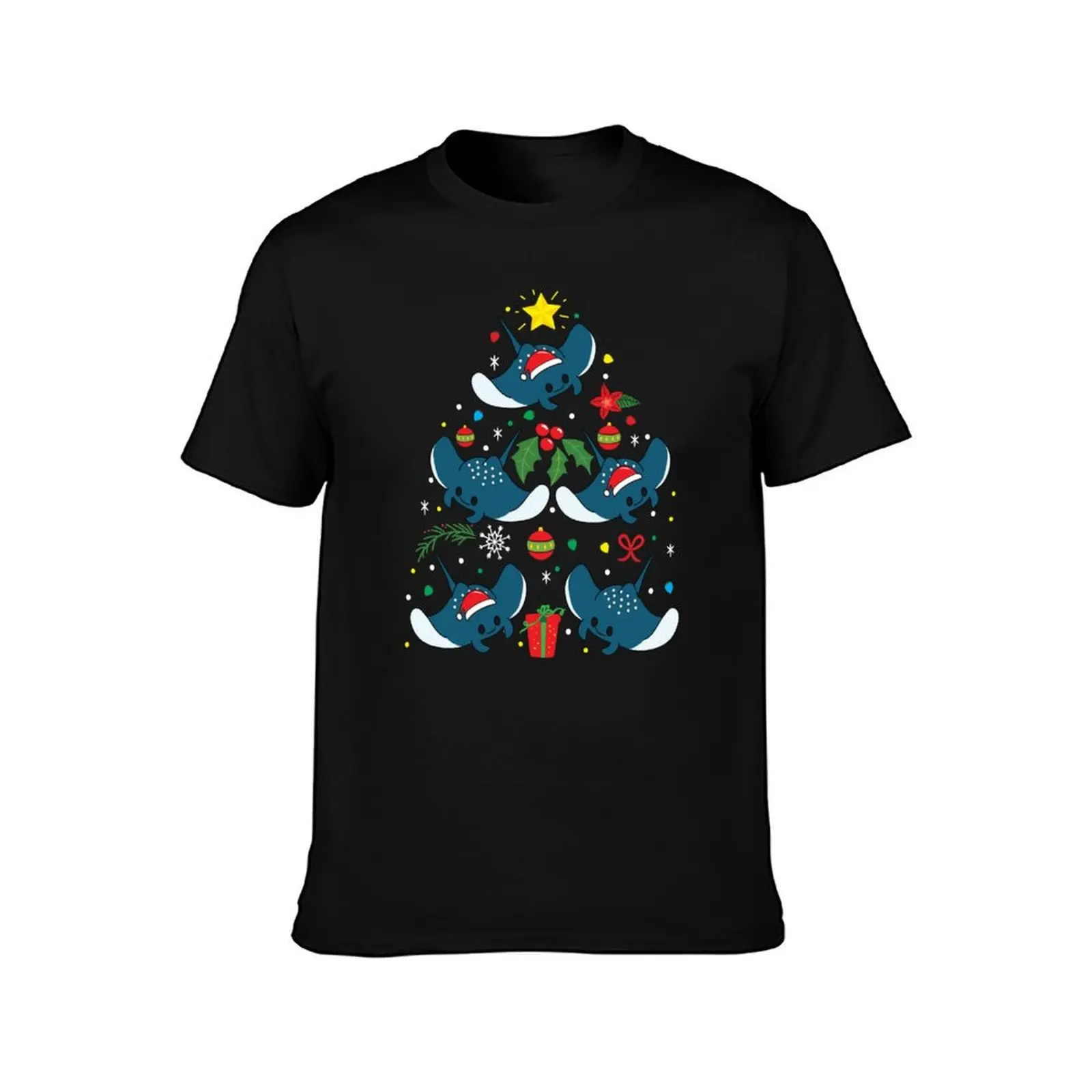 Manta ray Christmas Ornament Tree T-Shirt Big and Tall Short Sleeve Tee T-Shirt