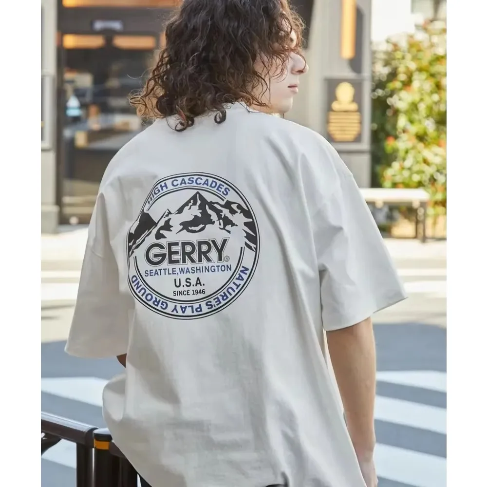 

Легкая роскошная брендовая футболка с короткими рукавами и принтом из чистого хлопка, модный повседневный топ большого размера, мужская и женская универсальная свободная футболка