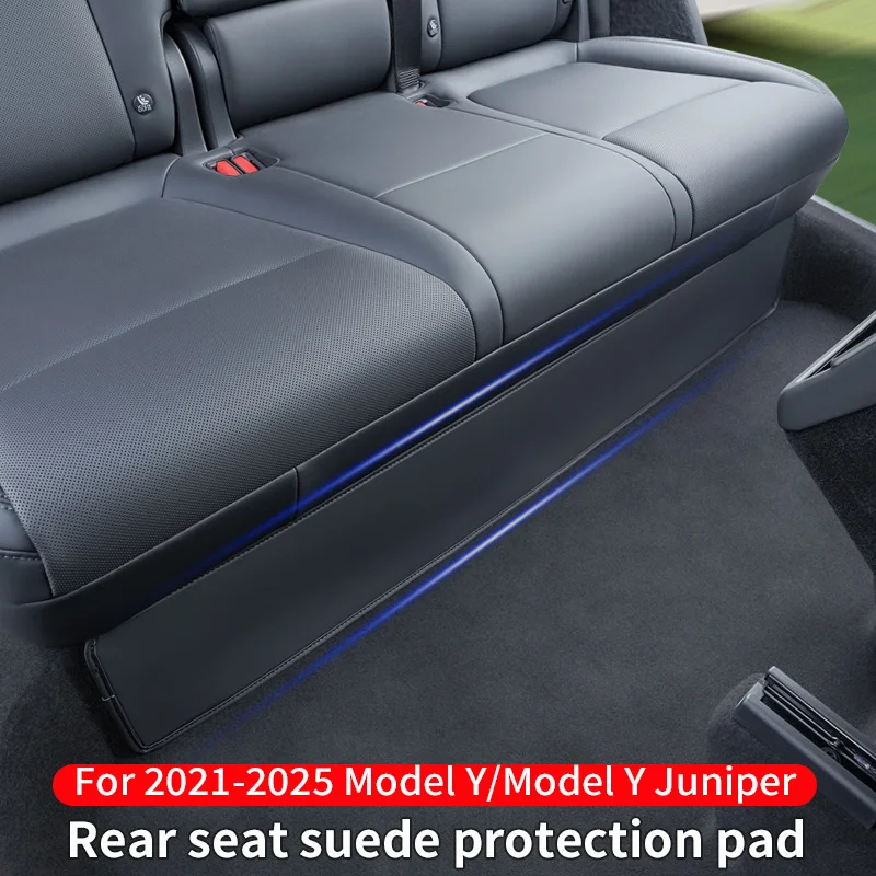 for Tesla Model Y Juniper Seat Kick Pad Cover, Interior Strip Corner Guard Accessories 16/2000 Anti-kick Pad Under the Rear Sea