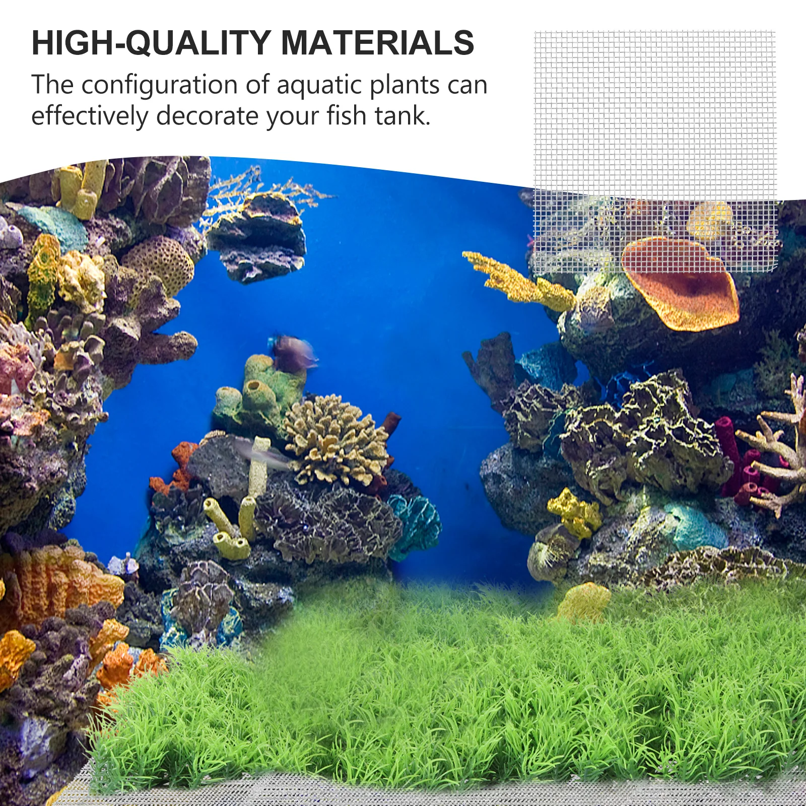 

10 Pcs Moss Rug for Aquarium Artificial Plants Indoor Green Fishing Nets Pond Netting Cover