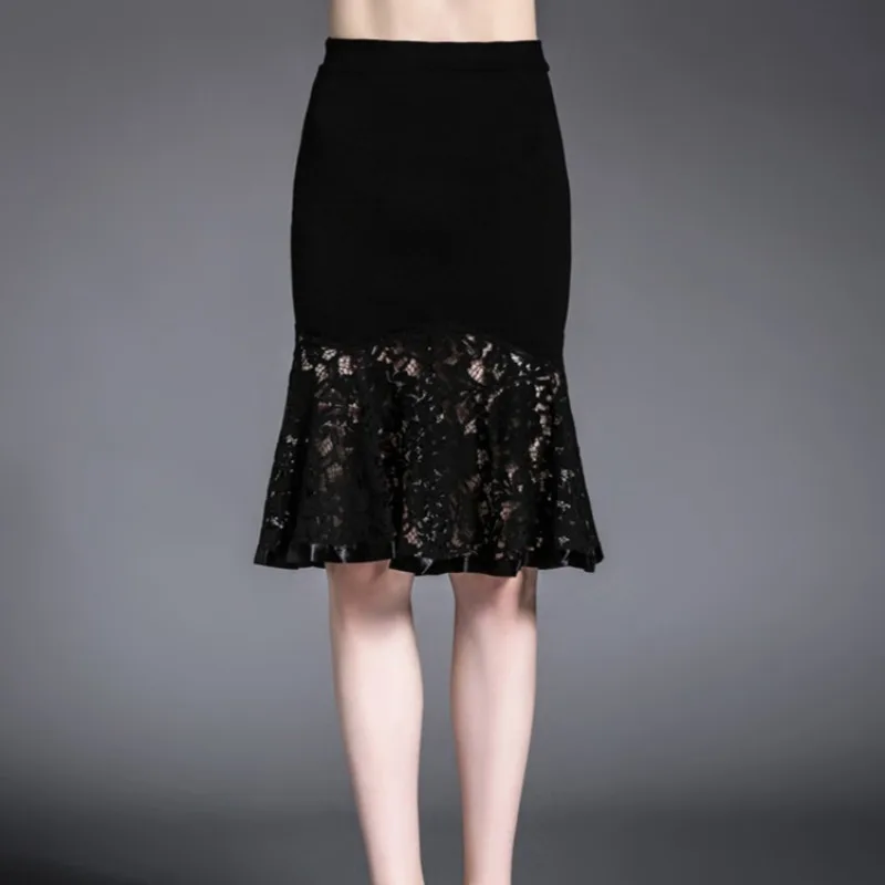 

Новая летняя повседневная юбка-карандаш в стиле лолита с кружевными вставками