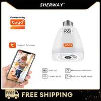 5MP TUYA APP Smart 360 Panoramic Wireless HD CCTV Security IP Camera  Wifi Light E27 Bulb WIFI Color Night Vision Two way audio