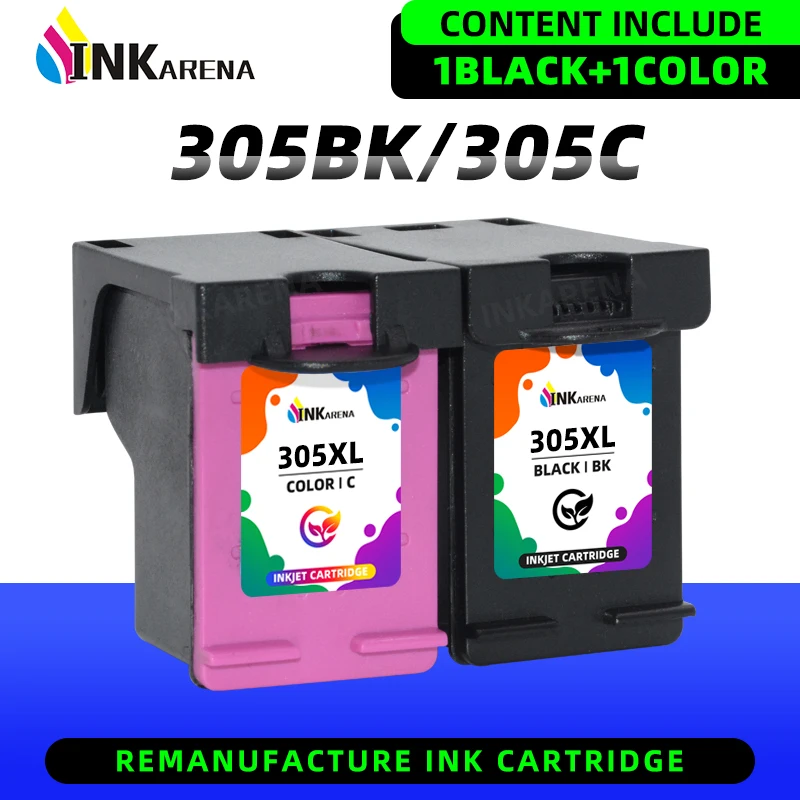 

Remanufactured Ink Cartridge Compatible with HP 305 XL for DeskJet 2700 2710 2720 2721 2722 2723 4110 4120 Printers - High Yield