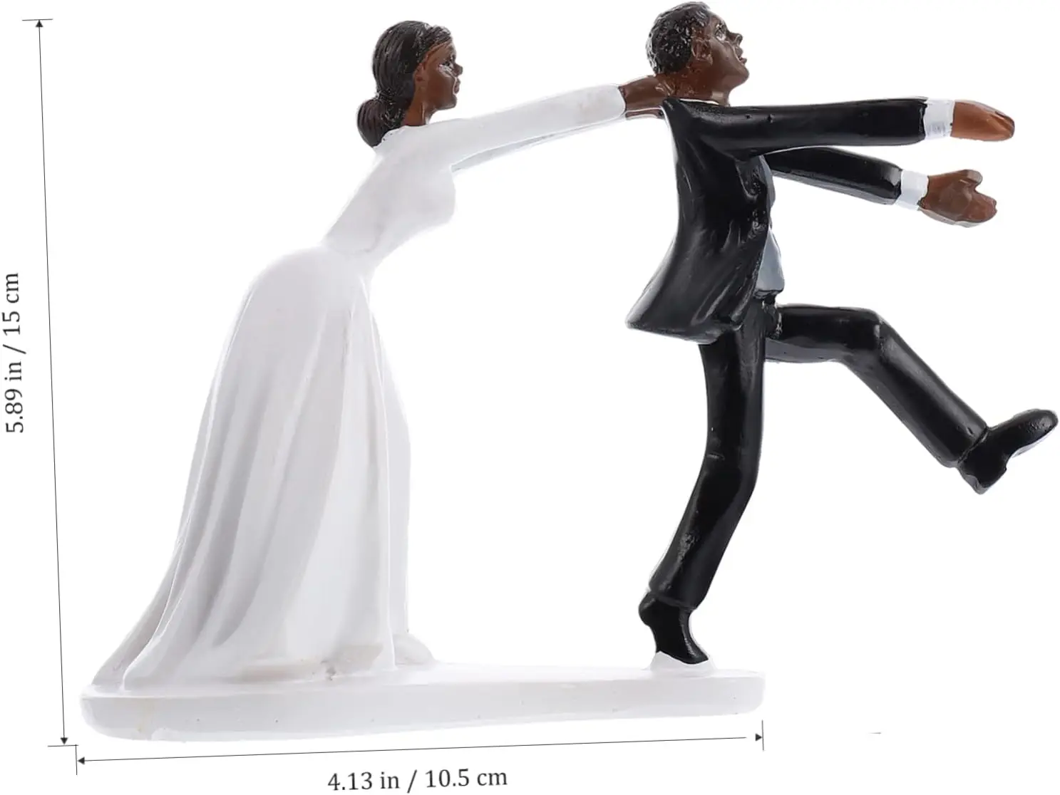 Creative Wedding Party Cake Resin Toppers Bride and Groom Figurines for Cake Decoration for Bridal Showers and Engagement