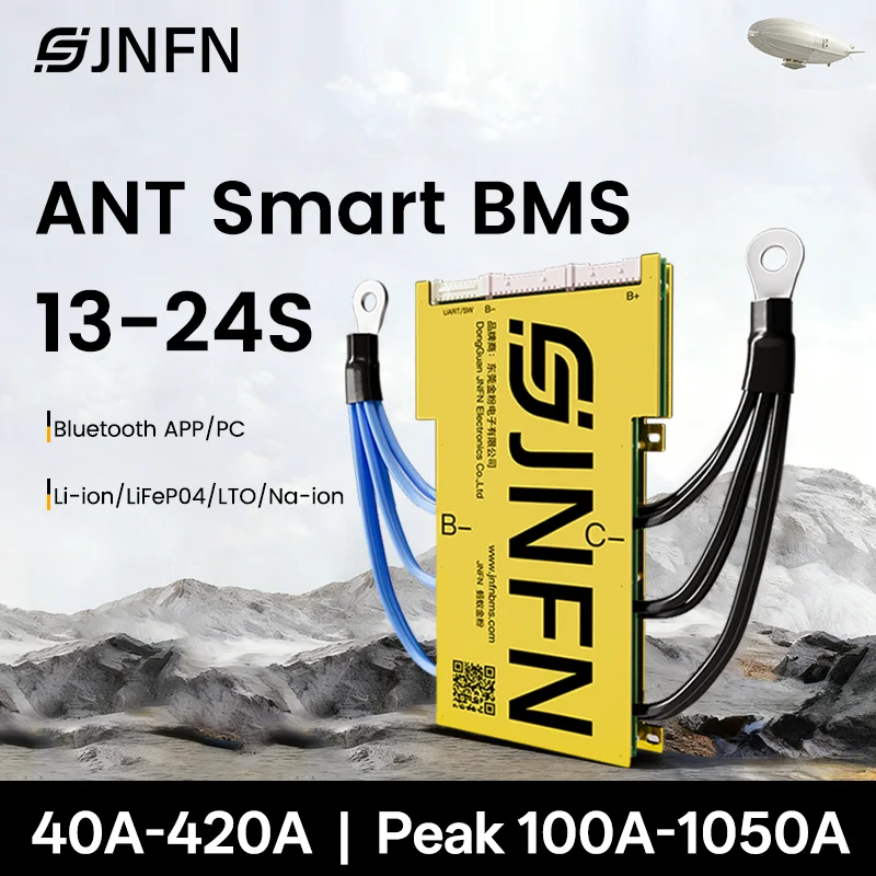 

Smart ANT BMS LiFePO4/NMC 17S 20S 24S Balance BMS 12V 24V 72V High Voltage BMS 200A RS485 for Lithium Ion Battery Pack Factory