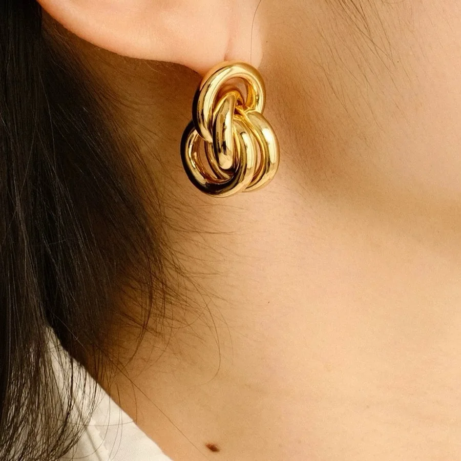 Withered Circular Earrings For Women With Multiple Rings And Double Ring Earrings Jewelry Earrings Women's Earrings Ear Cuffs