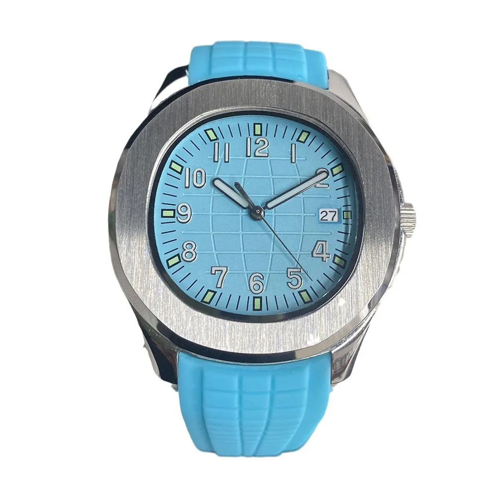 Cinturino in Silicone con luce notturna a mano granata impermeabile automatico meccanico quadrato da uomo d'affari NH35 orologio di fascia alta per Casual