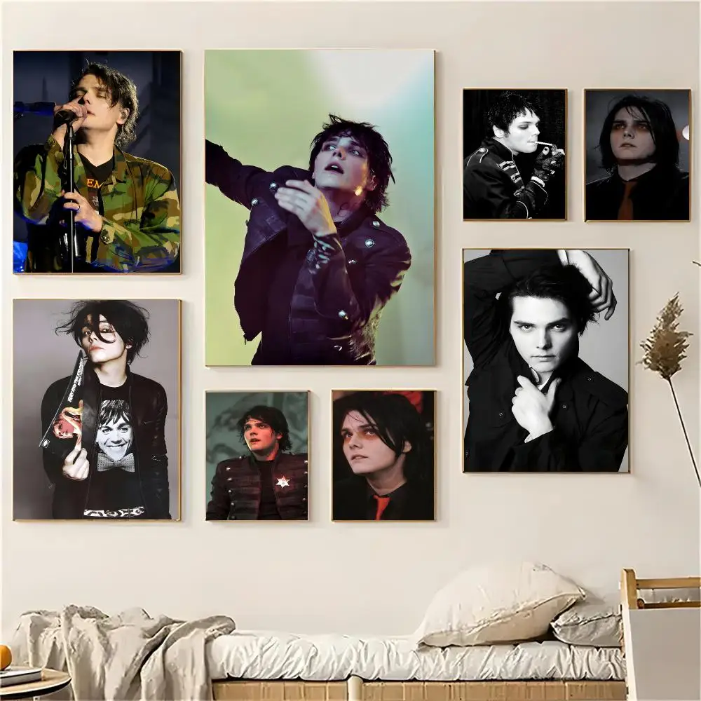 Singer G-Gerard Way Poster Self-adhesive Living Room Bedroom Party Bar Decor Moisture-proof Fade-resistant HD