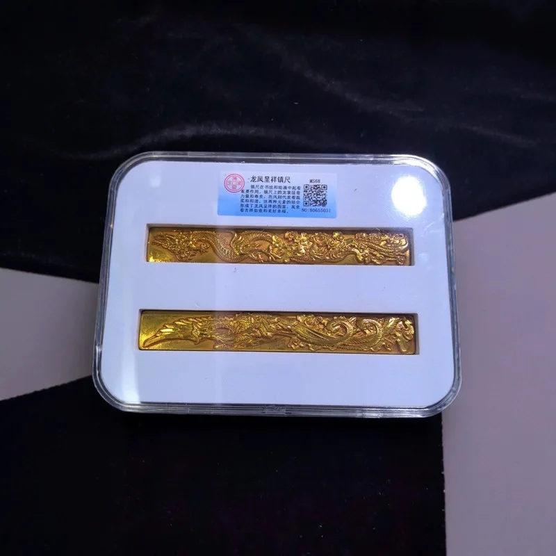 Dragon Phoenix , a pair of calligraphy paperweight and ruler crafts