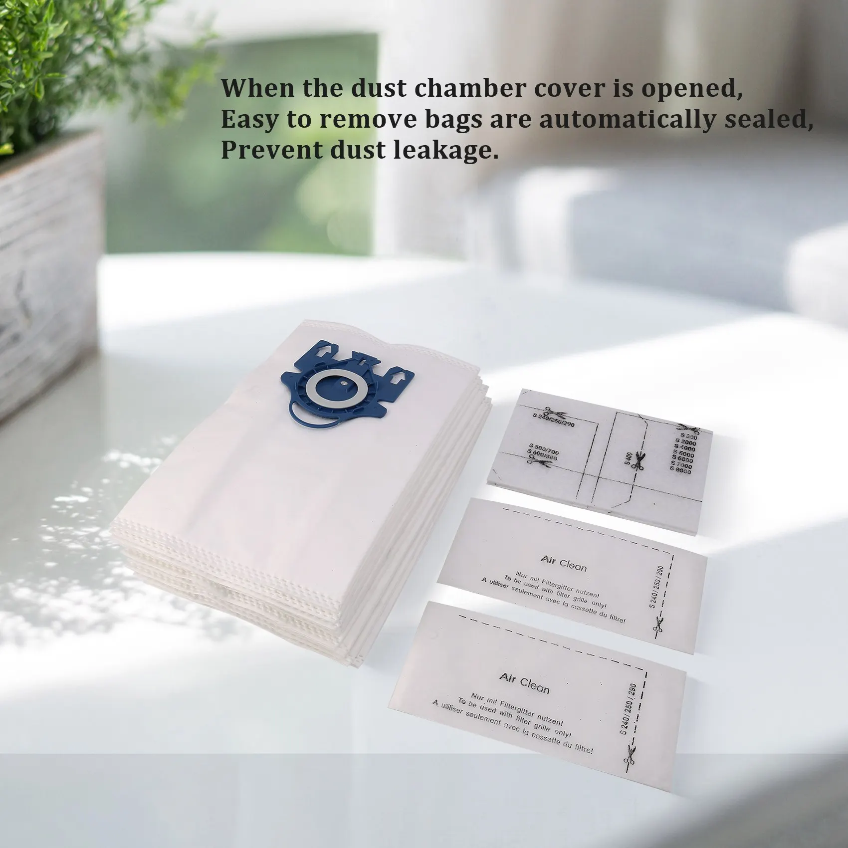 12 Stück Staubsauger Zubehör für Miele GN Air clean 3D Effizienz Staubbeutel, GN Vakuum beutel