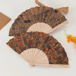 23cm Solid Wood Folding Fan, Bamboo Hand Folding Fan Retro Women'S Modern Minimalist Props Classic Wooden Folding Fan