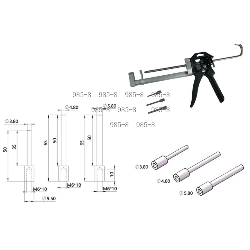 Flexible Plastic Conveyor Chain Disassembling Tool With Three Heads, Multi-Type Chain Plate Removal Tool