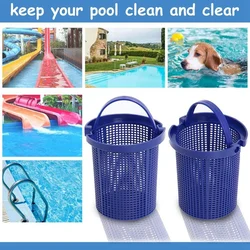 4Pcs Pool Strainer Basket Parts For Dura-Glass II, Maxi-Glass II, Dyna-Glas, 4Pack Pool Skimmer Strainer Baskets