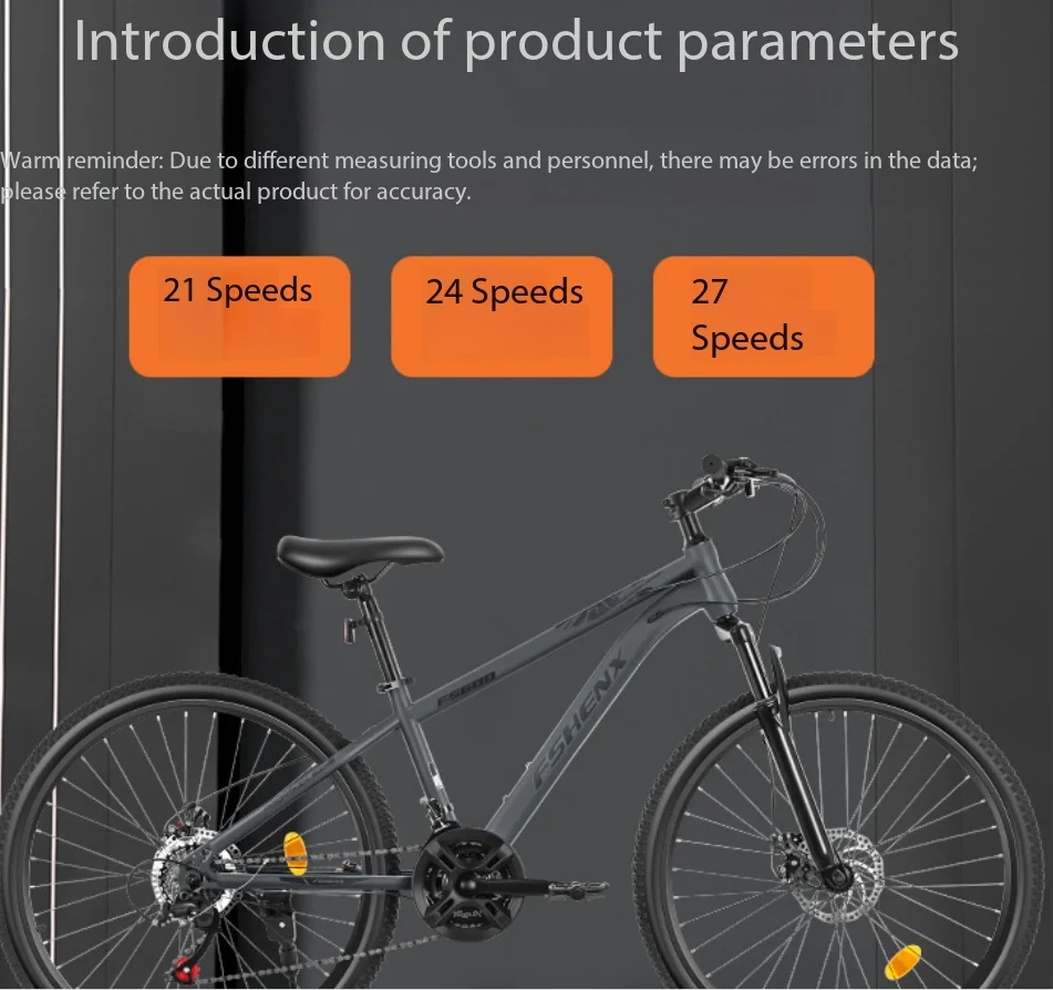 24 InchMTB 21 24 27 Speed Front Shock Absorber Disc Brake Variable Speed  All Terrain Mountain Bicycle Factory Direct Shipment view 3