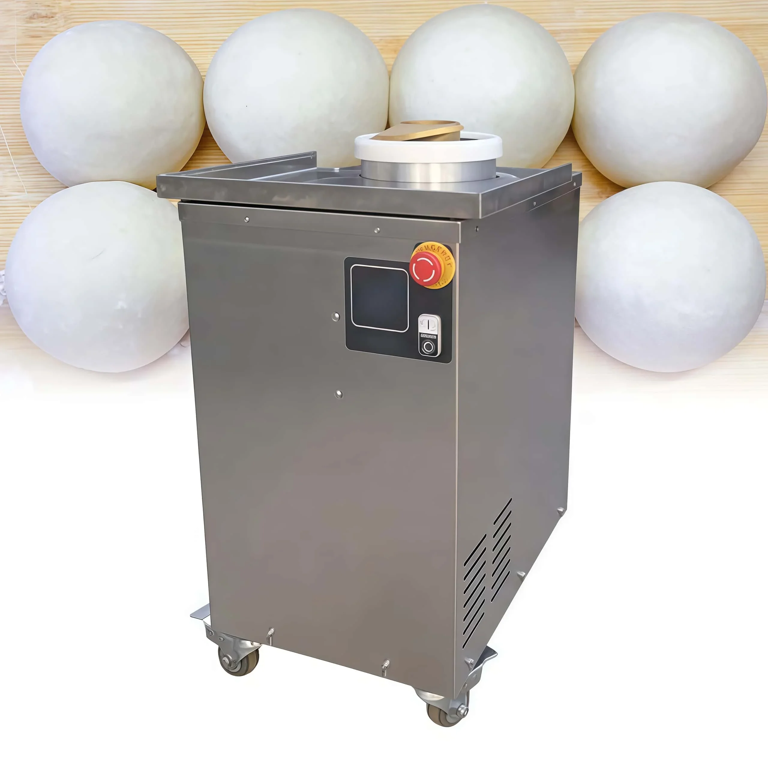 Fully Continuous 370W Electric Pizza Dough Ball Rounder Maker 15-400g Bread Dough Rounding Machine Dough Ball Rolling Machine