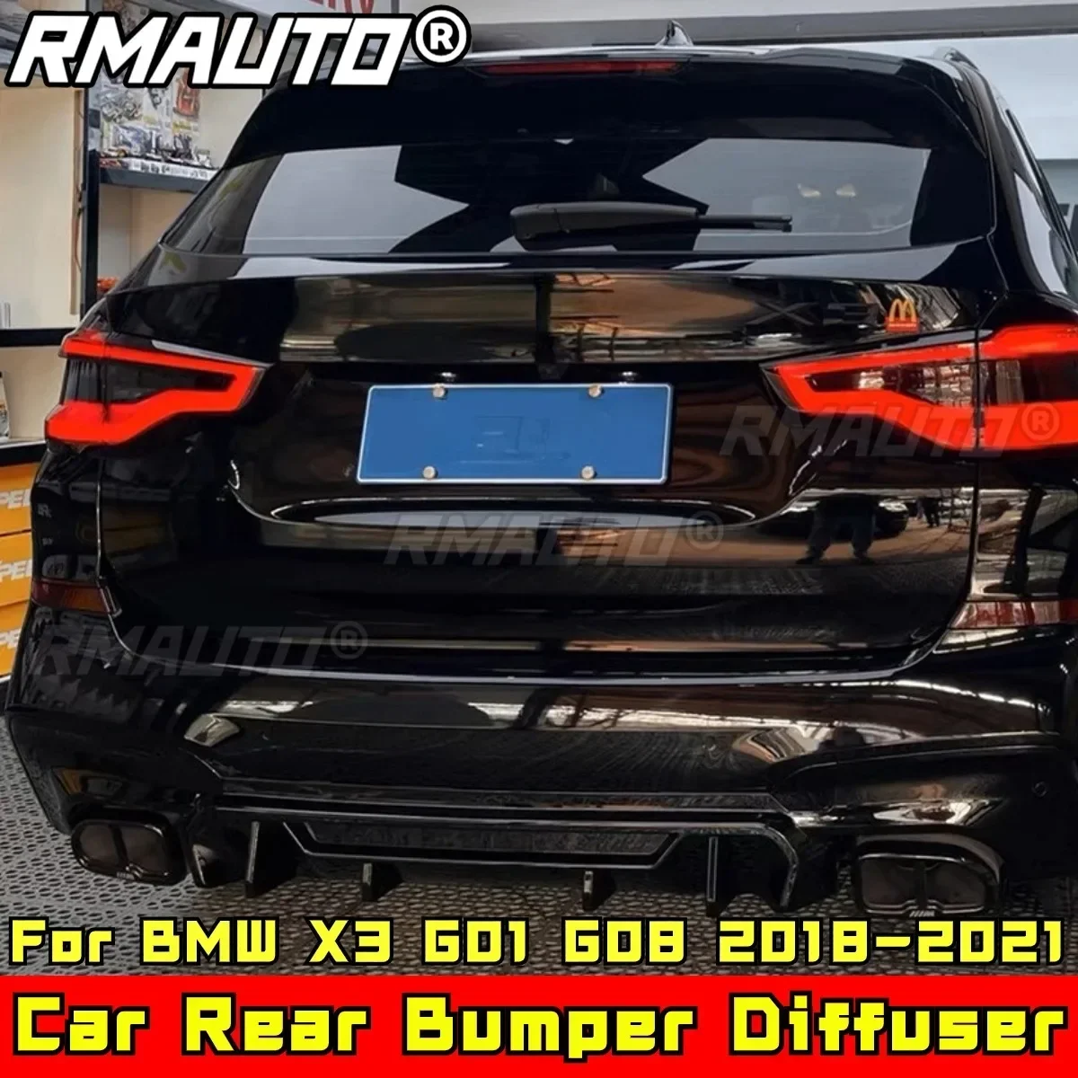 

Для BMW X3 G01 G08 2018-2021 комплект кузова задний бампер диффузор задний бампер сплиттер защитная крышка автомобильные аксессуары