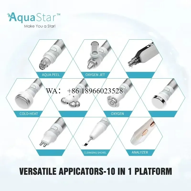 WMWMNU for Aqua Star 10 in 1 Microdermabrasion Massager Ice Hammer Hydra Oxygen Facial Beauty Equipment OEM ODM