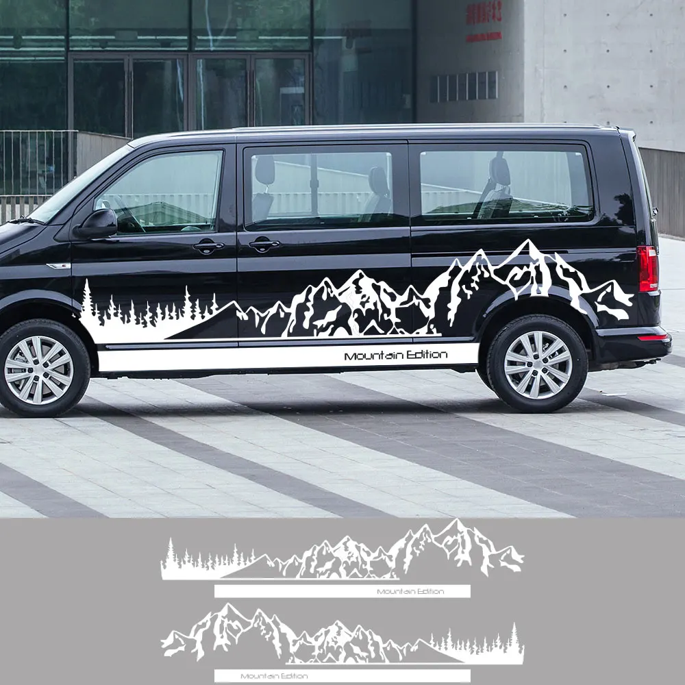 4Pcs/Lot Car Stickers For Volkswagen VW Transporter T4 T5 T6 Multivan Caravelle Camper Van Motorhome DIY Decals Accessories