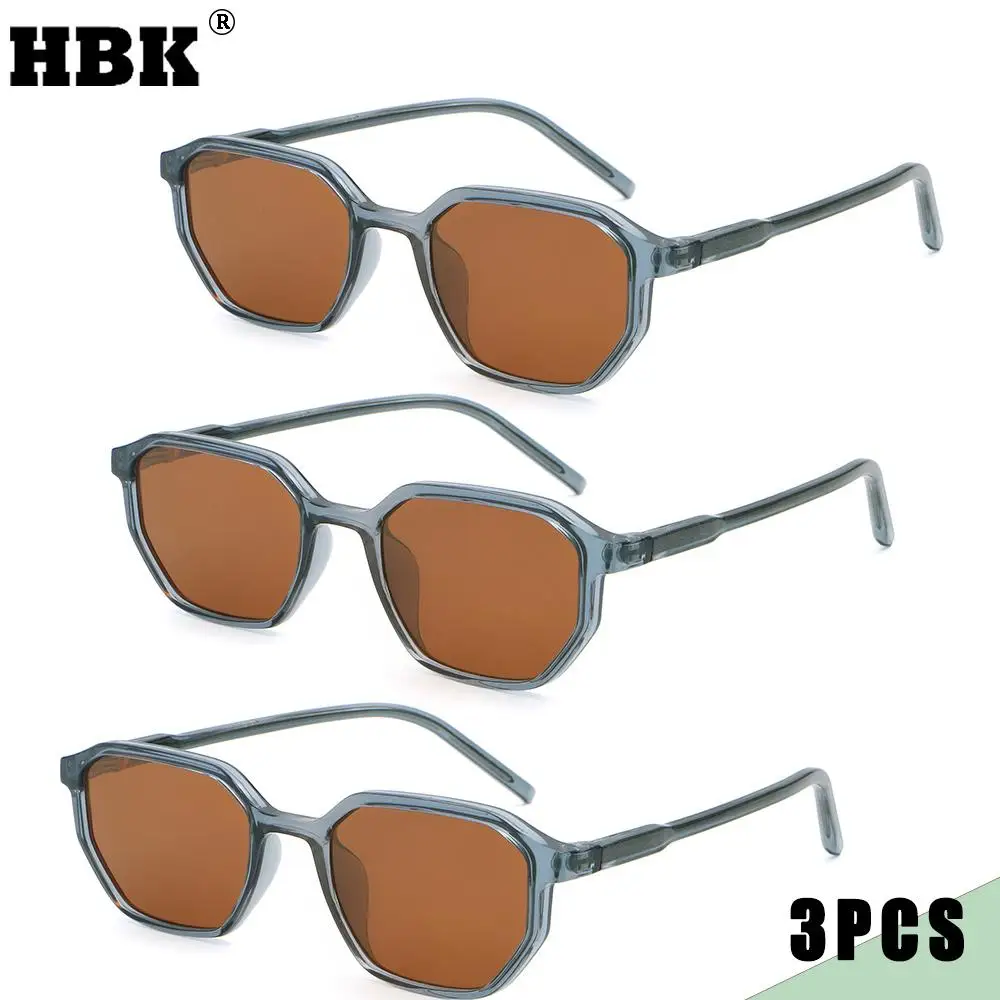 1/2/3 PCS HBK Wholesale Vintage Men Sunglasses Cellulose Propionate Temple Tips Design Glasses Women Outdoor Travel Glasses