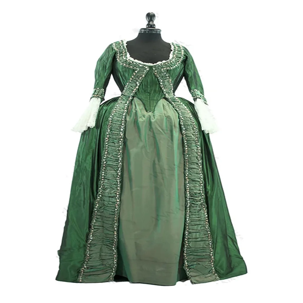 

1770s Baroque Rococo Green Ball Gown Princess Evening Dress Retro French Queen Dress Marie Antoinette Costume