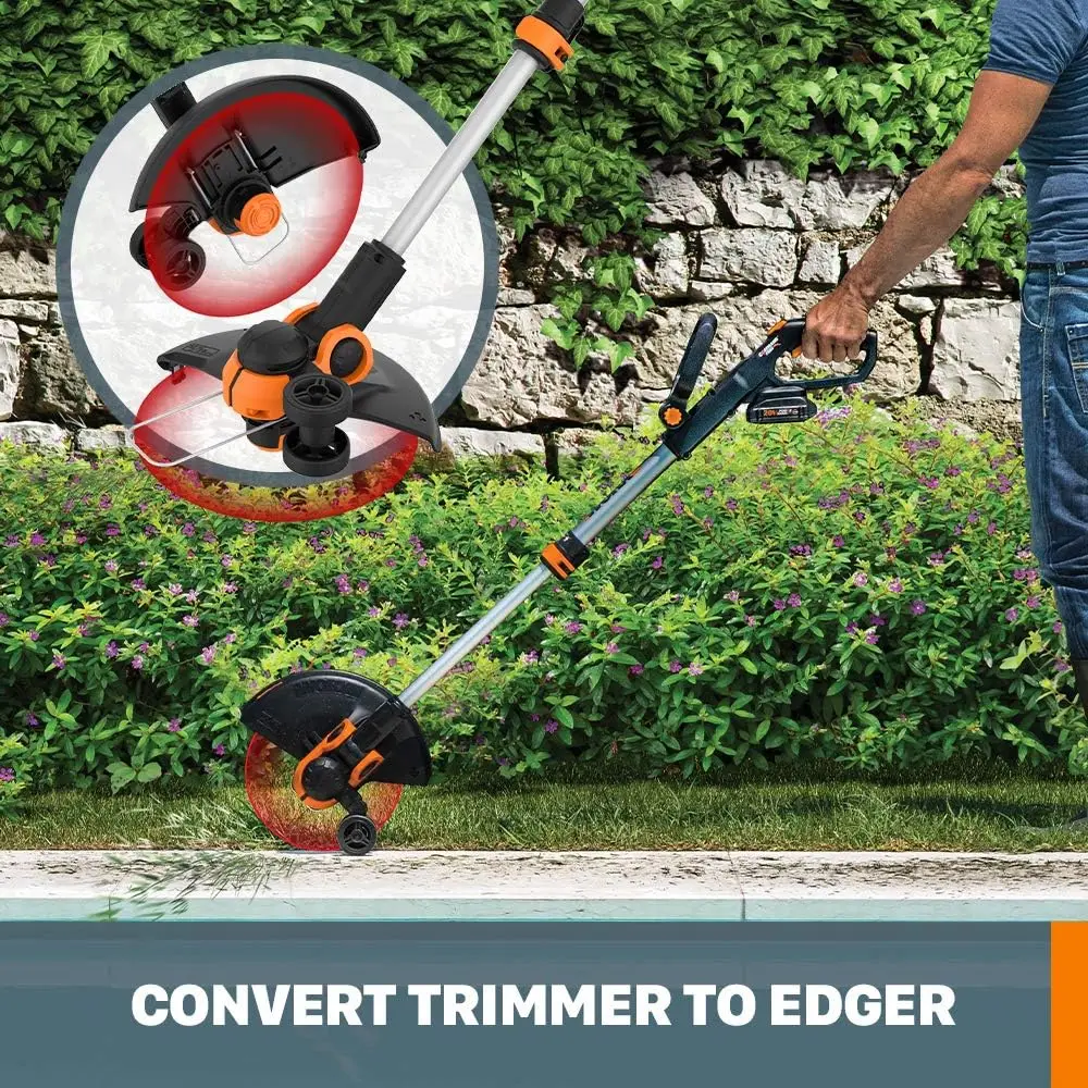 Imagem -02 - Worx-cordless Poder Compartilhar Cordas Trimmer Edger e Erva Daninha Trimmer Gt3.0 Baterias e Carregador Incluído 20v 12 Wg163