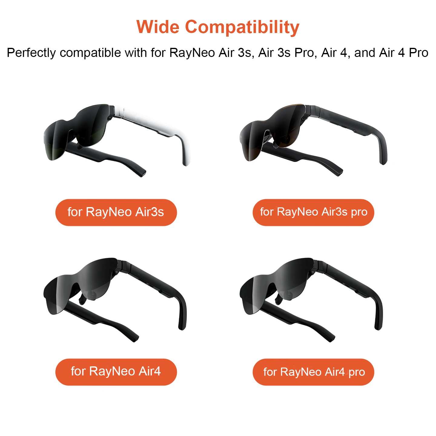 

for RayNeo Air 3s Air 4 Air 3s Pro Air 4 Pro Lens Shield Cover Anti-Glare Dust-Proof Protective Shade for AR Smart Glasses