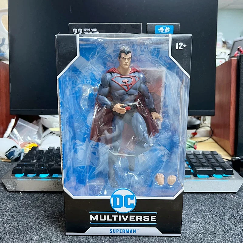 Hot 18cm Macfarlane Dc Red Son Soviet Superman Super Red Son Action Figure Model Tabletop Collection Send Boy Toy Birthday Gift