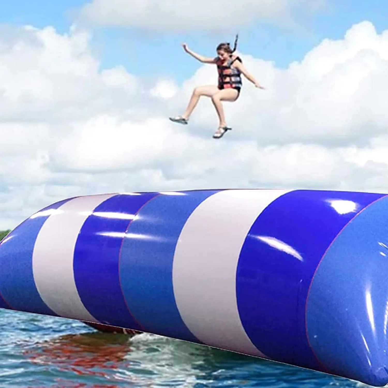 Popular 6*2M 0.9MM Inflatable Water Catapult Blob Inflatable Blob Jumping Water Blob Jump For Sale Water Pillow