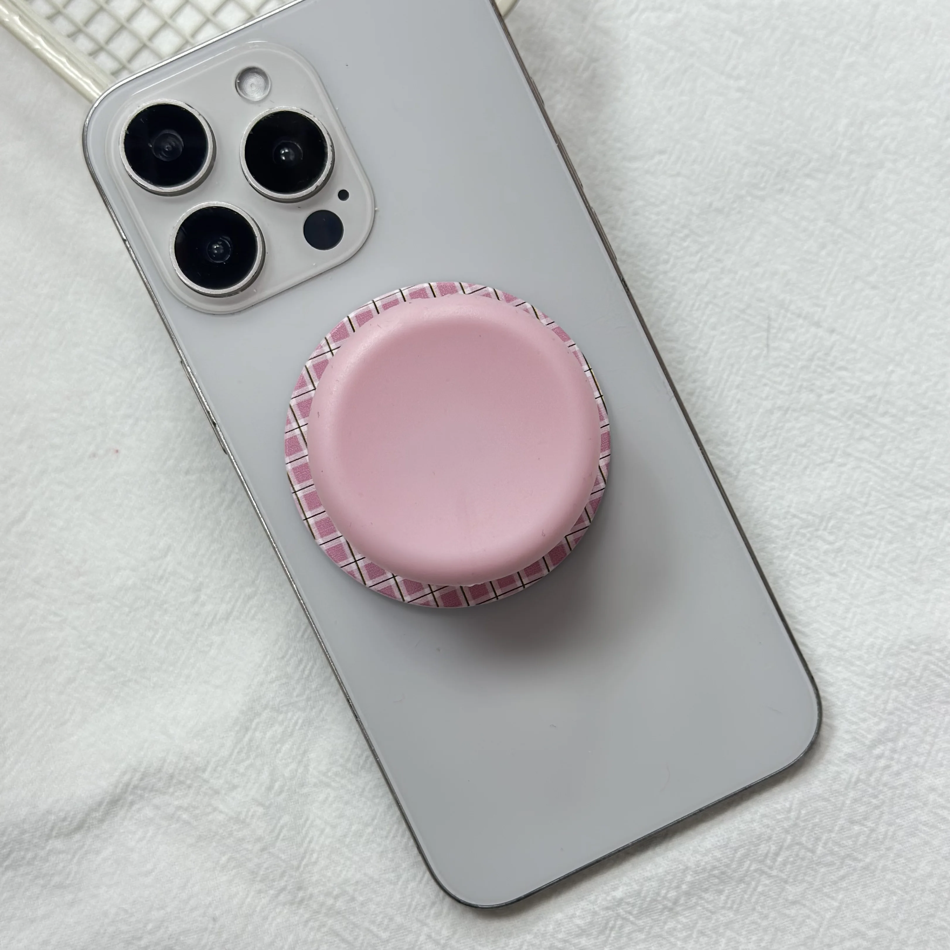 الكورية لطيف ثلاثية الأبعاد جولة سيليكون فنجر Griptok قبضة توك قوس آيفون 17 Magsafe حامل هاتف مغناطيسي حلقة حامل داعم