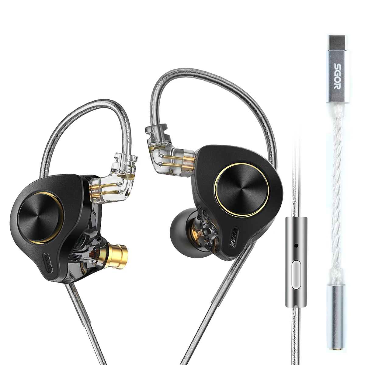 NIEUWE SGOR Luna In Ear 13,5 MM Planar Driver Bedrade koptelefoon Muziekhoofdtelefoon HiFi Bass Monitor Oordopjes DJ Headset Type C Pin USB C