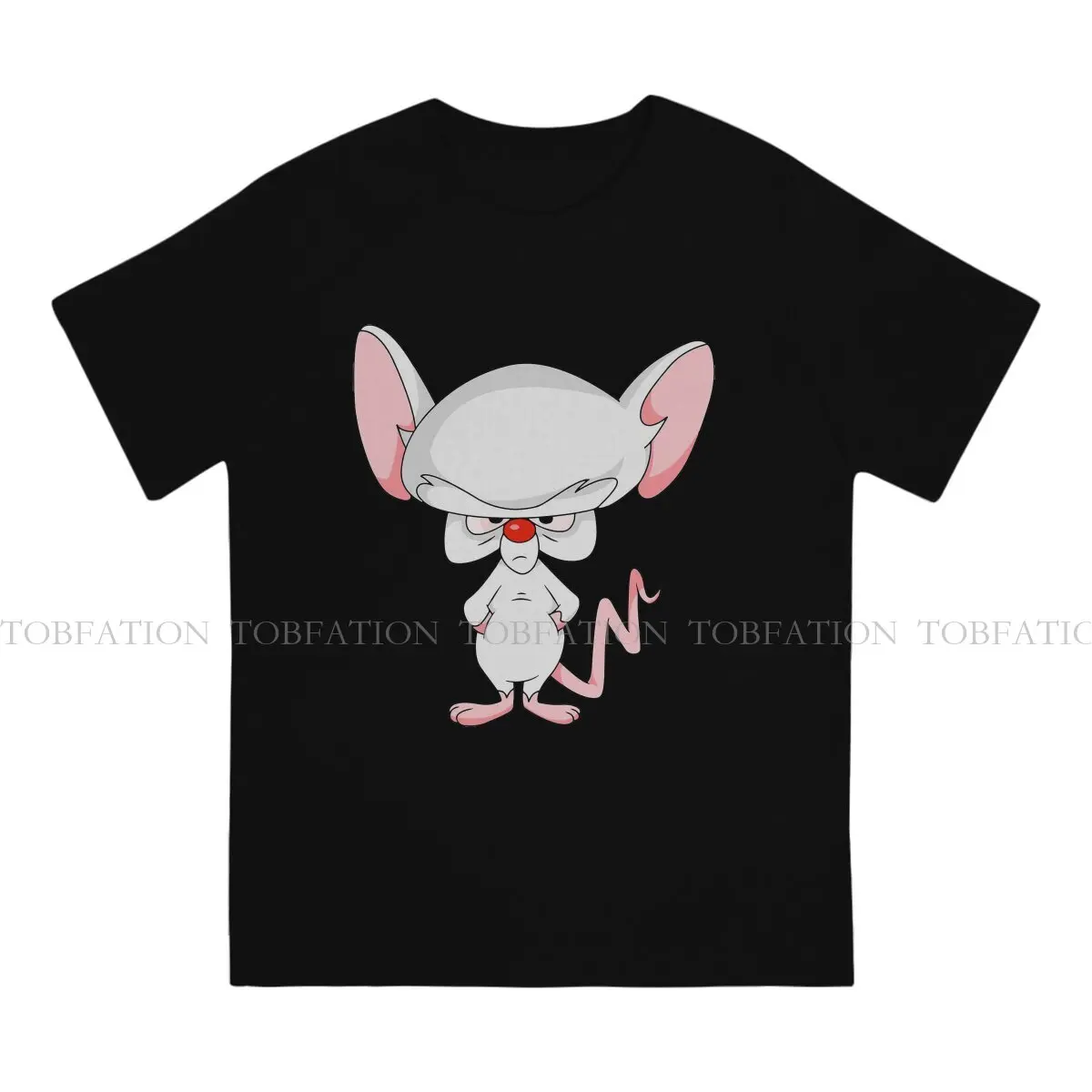 Pinky and the Brain TV Look You  Tshirt Black for Men Oversized T Shirt Harajuku Men's Tops Tee