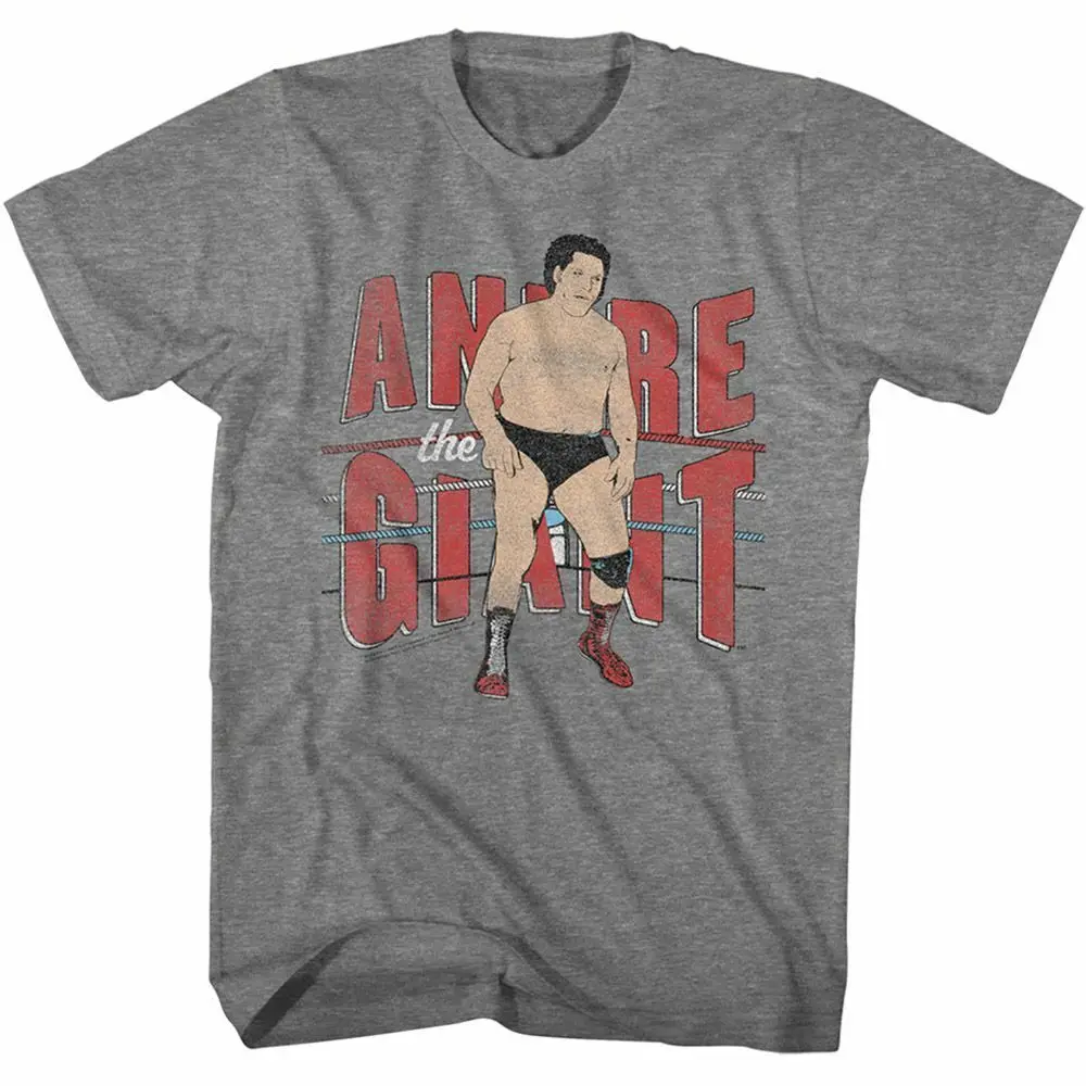 Andre The Giant And Ropes Graphite Heather Adult T Shirt