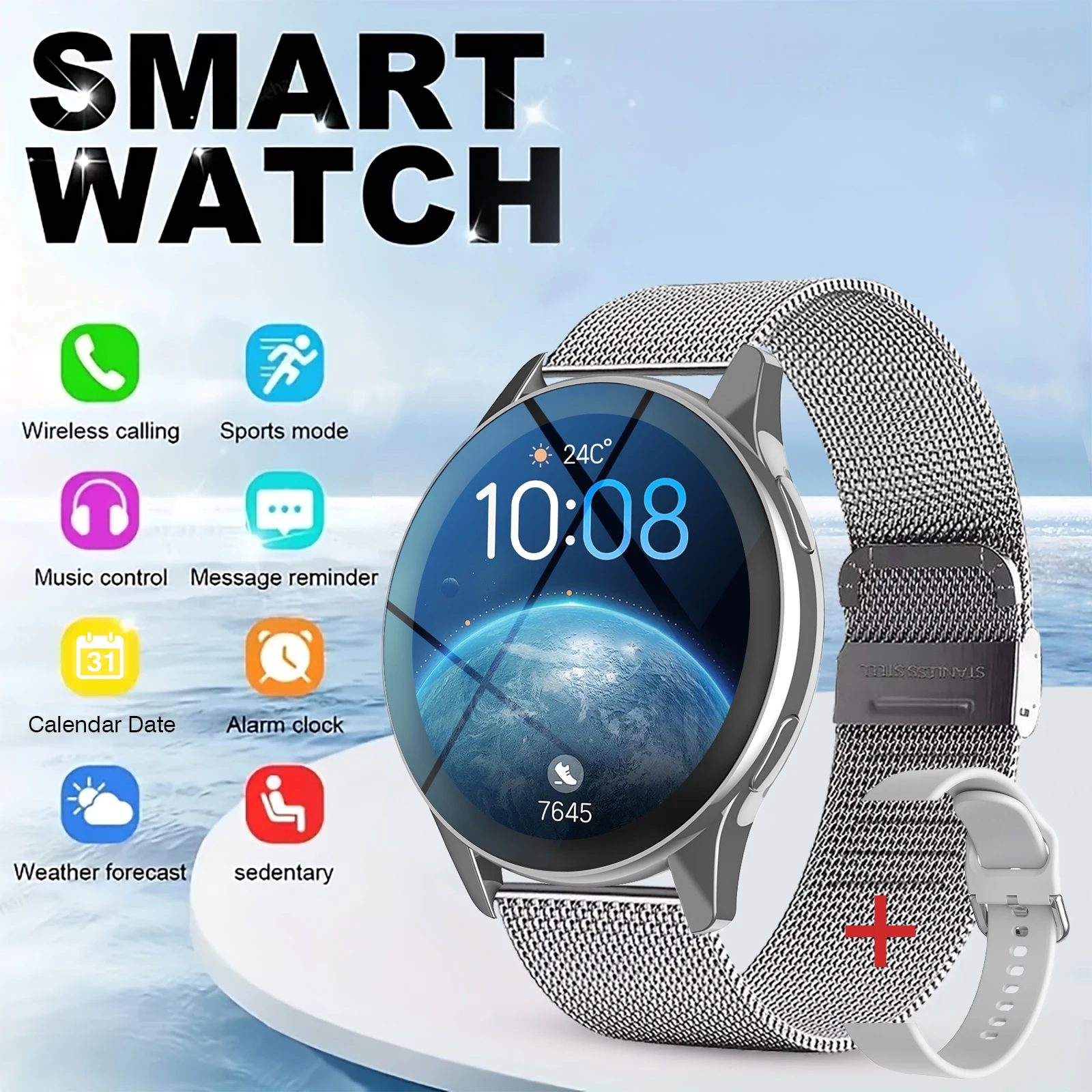 Smart Watch with Call Function 1 46 Inch Touch Screen Wireless Calling Multi Sport Modes Music Playback for Android iPhone