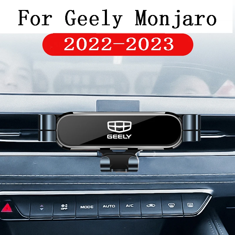 Car Phone Holder For Geely Monjaro 2022 2023 Car Styling Bracket GPS Stand Rotatable Support Mobile Accessories