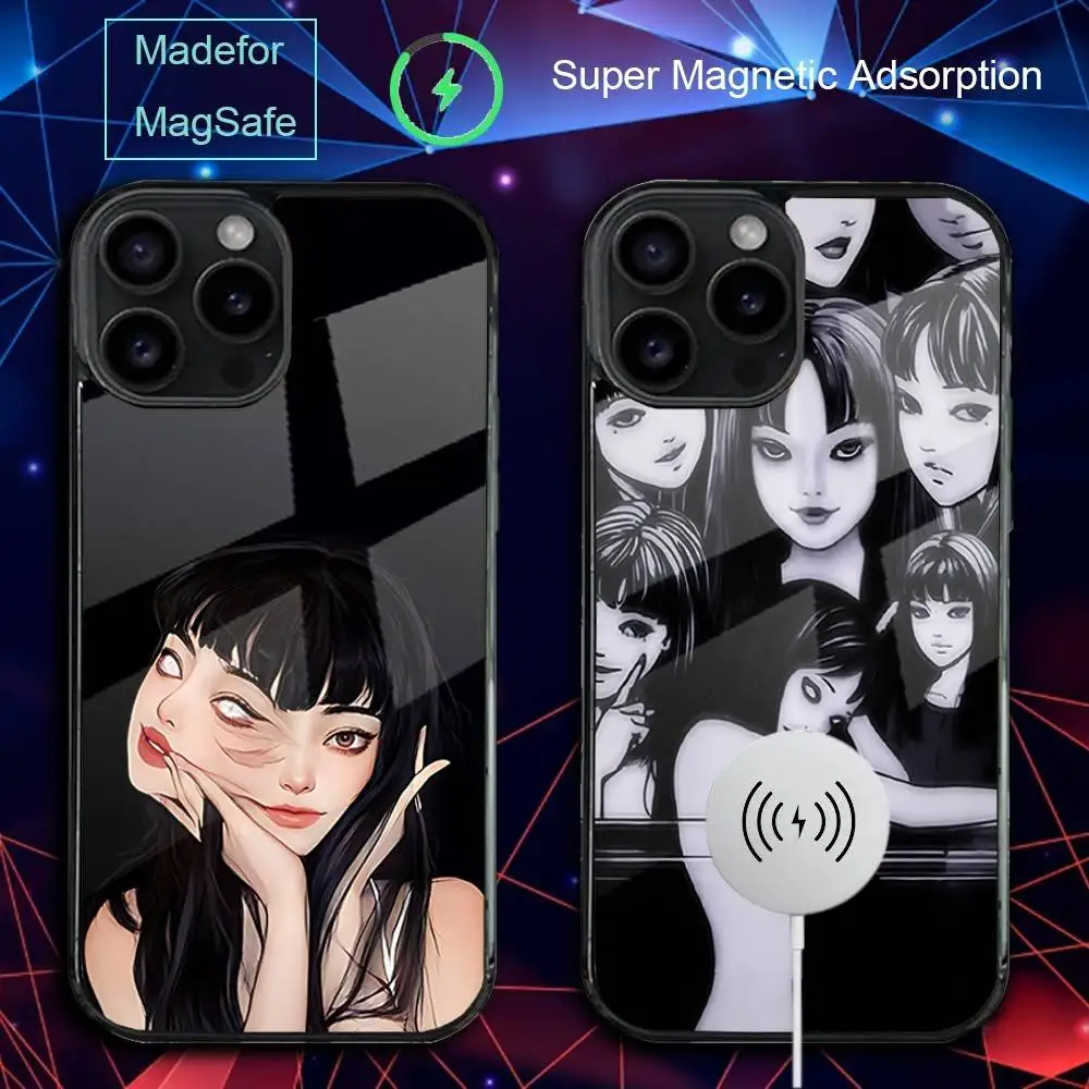 

T-Tomie Comics J-Junji Ito Phone Case For iPhone 17,16,15,14,13,12,11,Pro,Max,Plus,Mini,SE4,E Magnetic Magsafe Wireless Charging