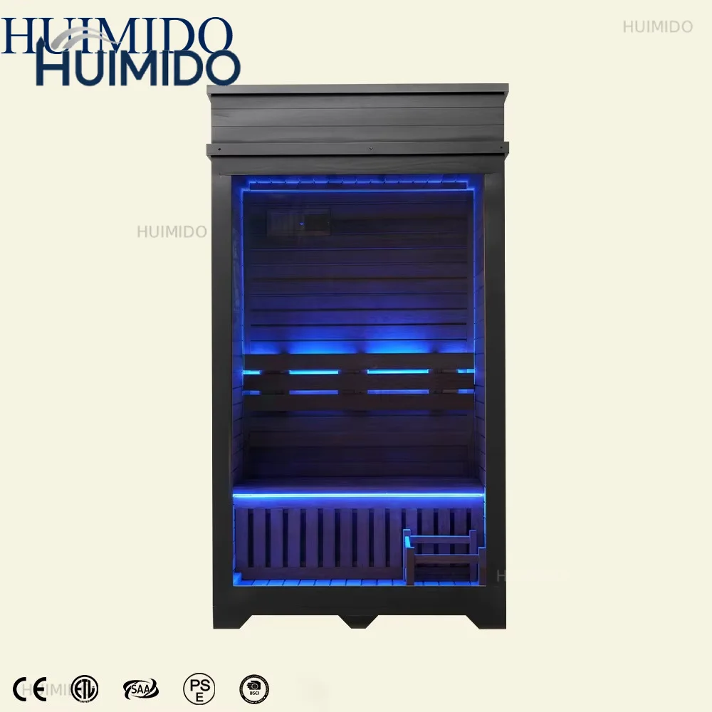 Black Theme Indoor Home Sauna, High Quality at Low Price, Suitable for 2 People, Direct from Factory Wholesale