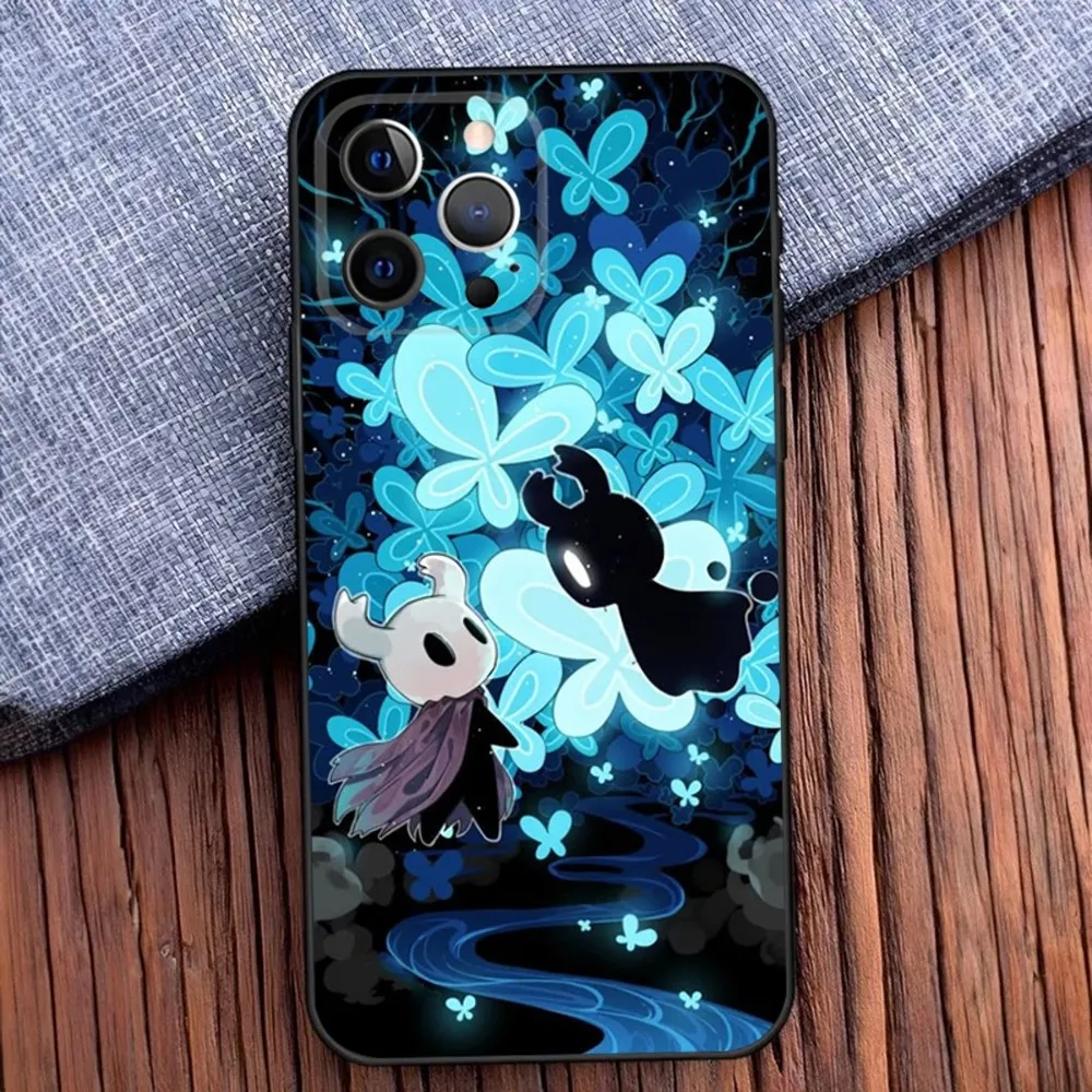 Game Hollow Knight Phone Case For iPhone 16,15,14,13,12,11,Pro,X,XS,Max,XR,Plus,Mini Soft Black Cover