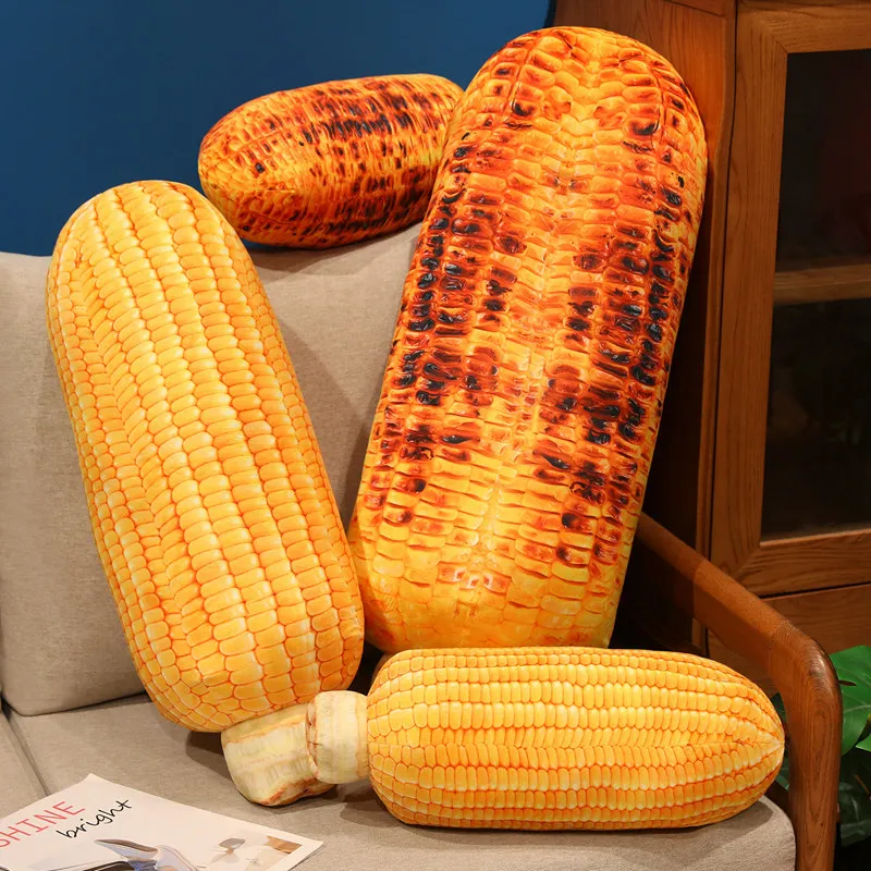 新鮮なトウモロコシのぬいぐるみソフトぬいぐるみ作物グリルコーン人形シミュレーション枕睡眠クッションクリスマスギフト子供のための