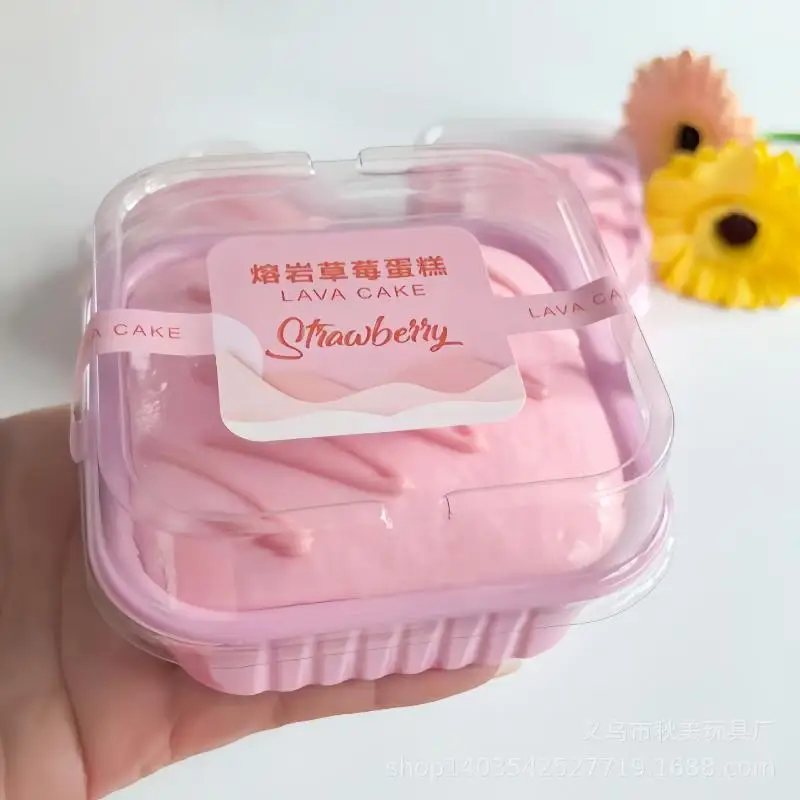 Sticky Cake Box Slow Rising Squeeze Toy Safe Sensory Fidget Toy for Toddler Play Home Stress Relief Use