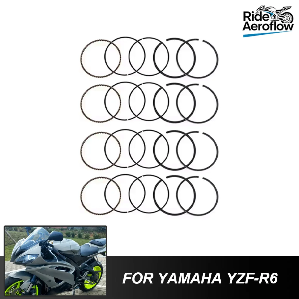 

Suitable for YAMAHA R6 YZF-R6 YZFR6 Motorcycle Engine Piston Rings STD 2006-2016