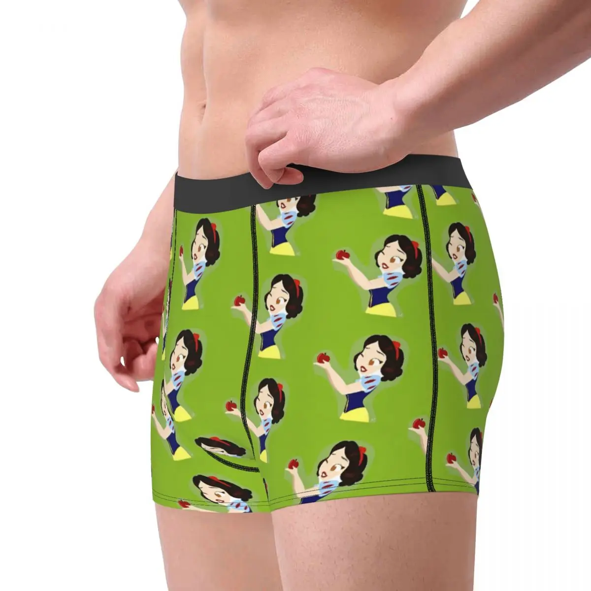 Man Snow White Kawaii Collection Boxer Briefs Shorts Panties Soft Underwear Princess Cartoon Homme Funny Plus Size Underpants