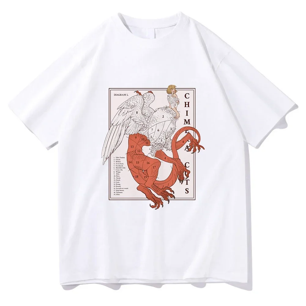 Delicious in Dungeon Falin Chimera Cuts Tshirt Fashion Women's Harajuku Marcille Chilchuck T-shirt Unisex Vintage T