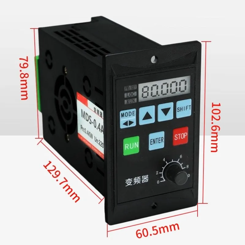 VFD Variable Frequency Drive Single‑phase 220V Input 400W 750W Small Speed Controller For Three‑phase Motor Fan Pump