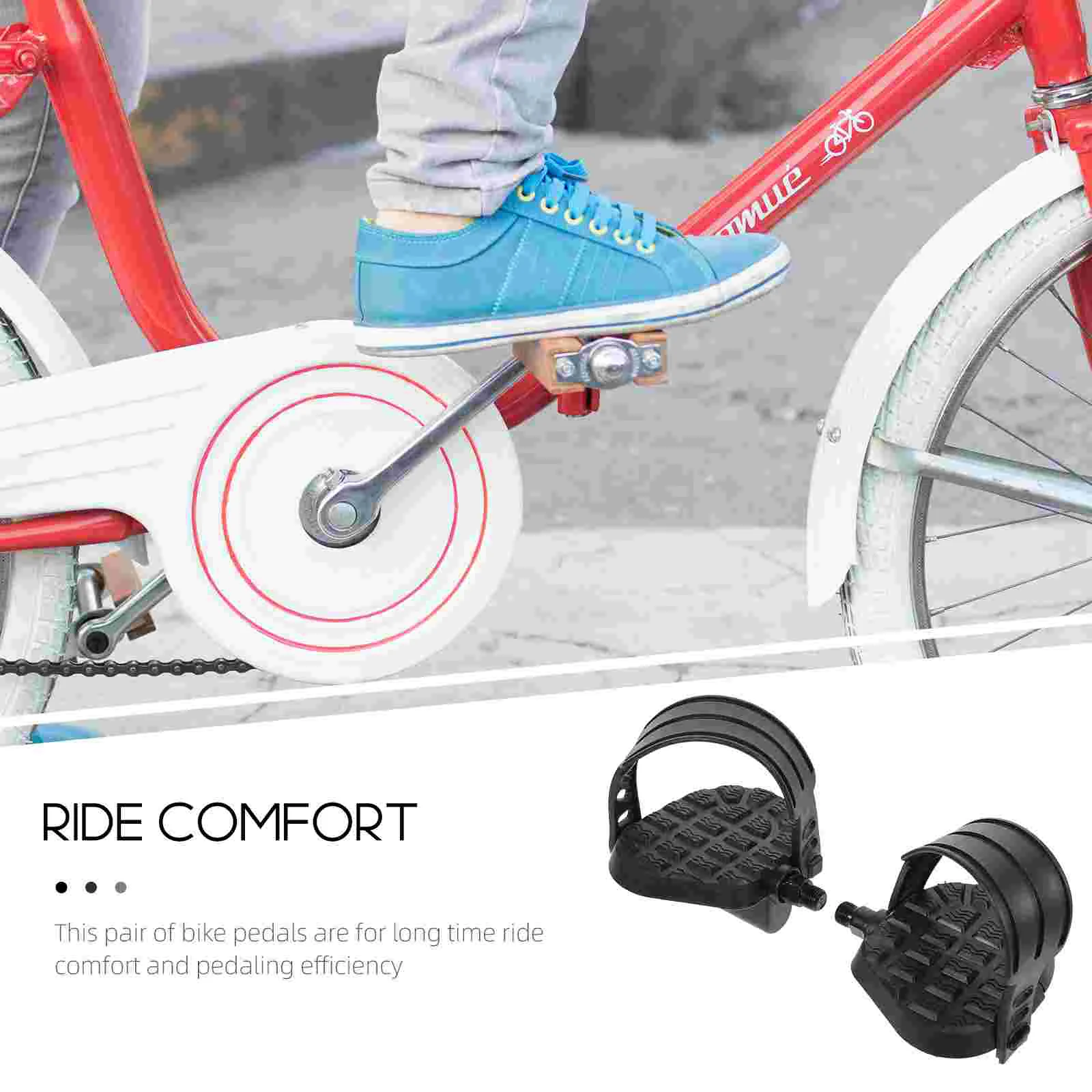 Spinning Pedal Indoor Bike Exercising Pedals Gym Cycling Fitness Supplies for Non-slip Indoor-cycling Feet Boards Plastic