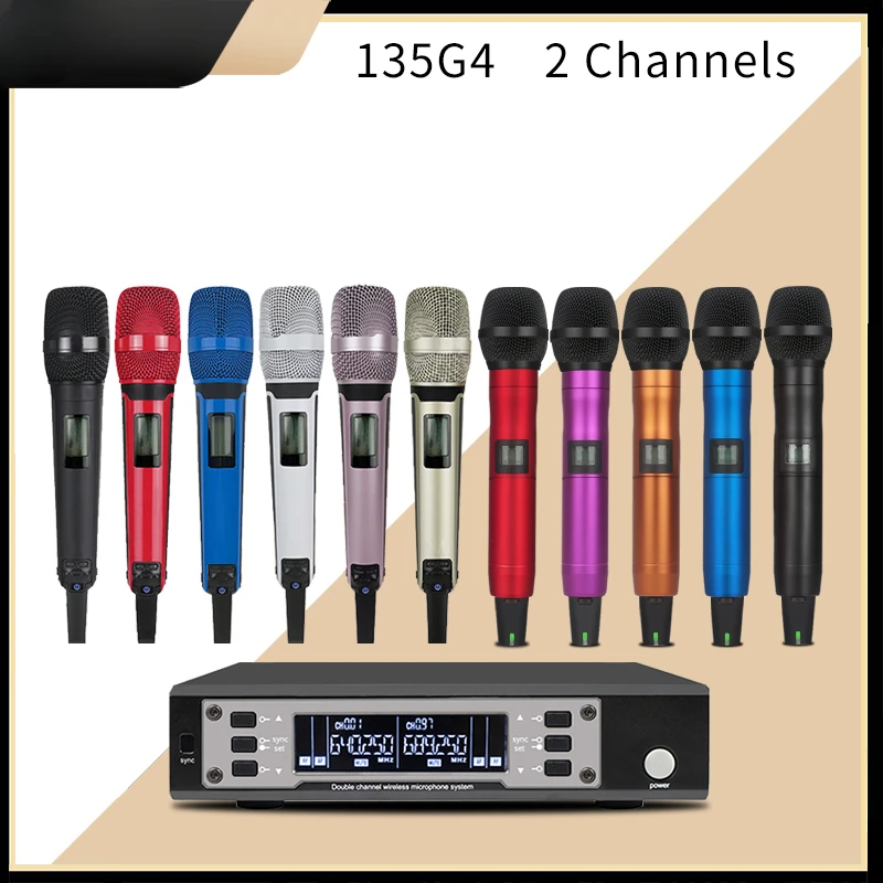 Stage Performance Show Party Hip Hop EW135G4 9000/KSM9 Professional Dual Wireless Microphne High Quality Metal Handheld Hot Sale