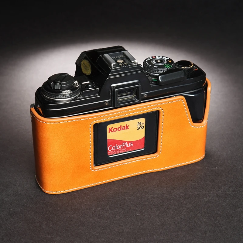 Funda protectora de piel auténtica para Minolta, funda protectora de X-700, X-570, X-300, para cámara de fotos, trabajo manual