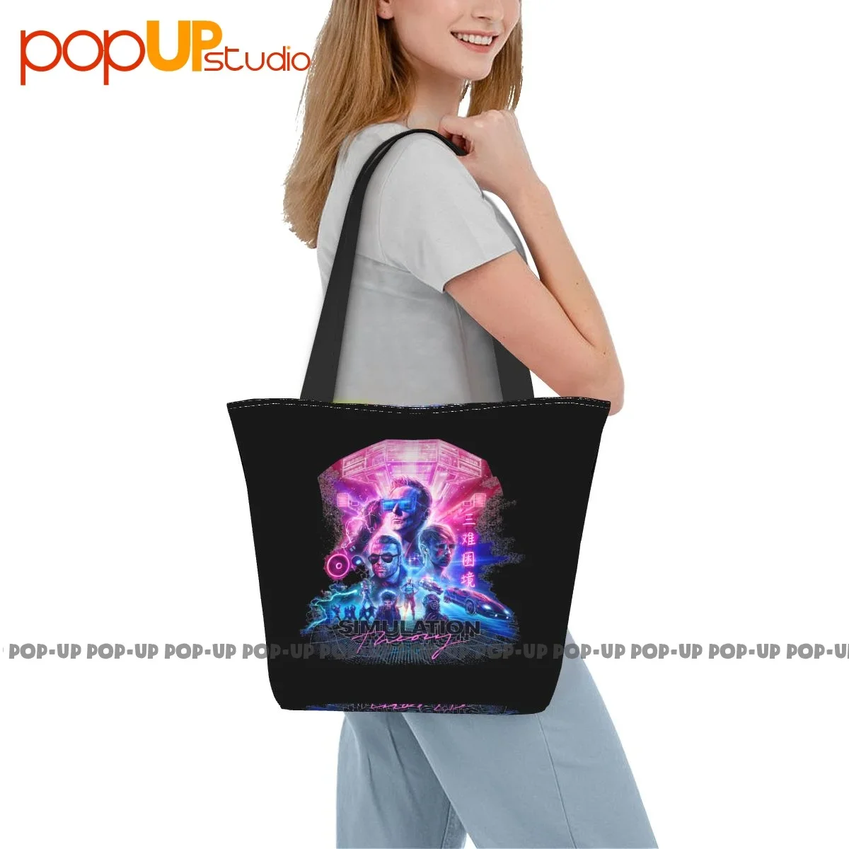 Muse Simulation Theory, Rock Band Muse Outdoor Handbags Beach Bag Shopping Bag Shoulder Bag